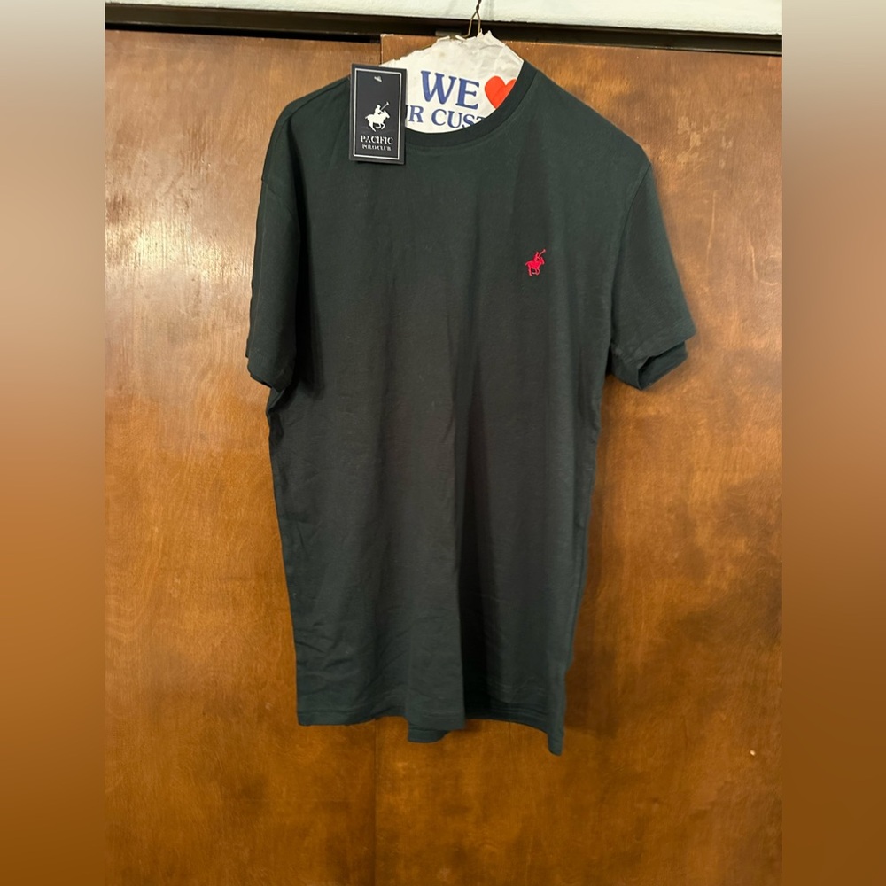 Pacific Polo Club Men’s size L dark green T shirt